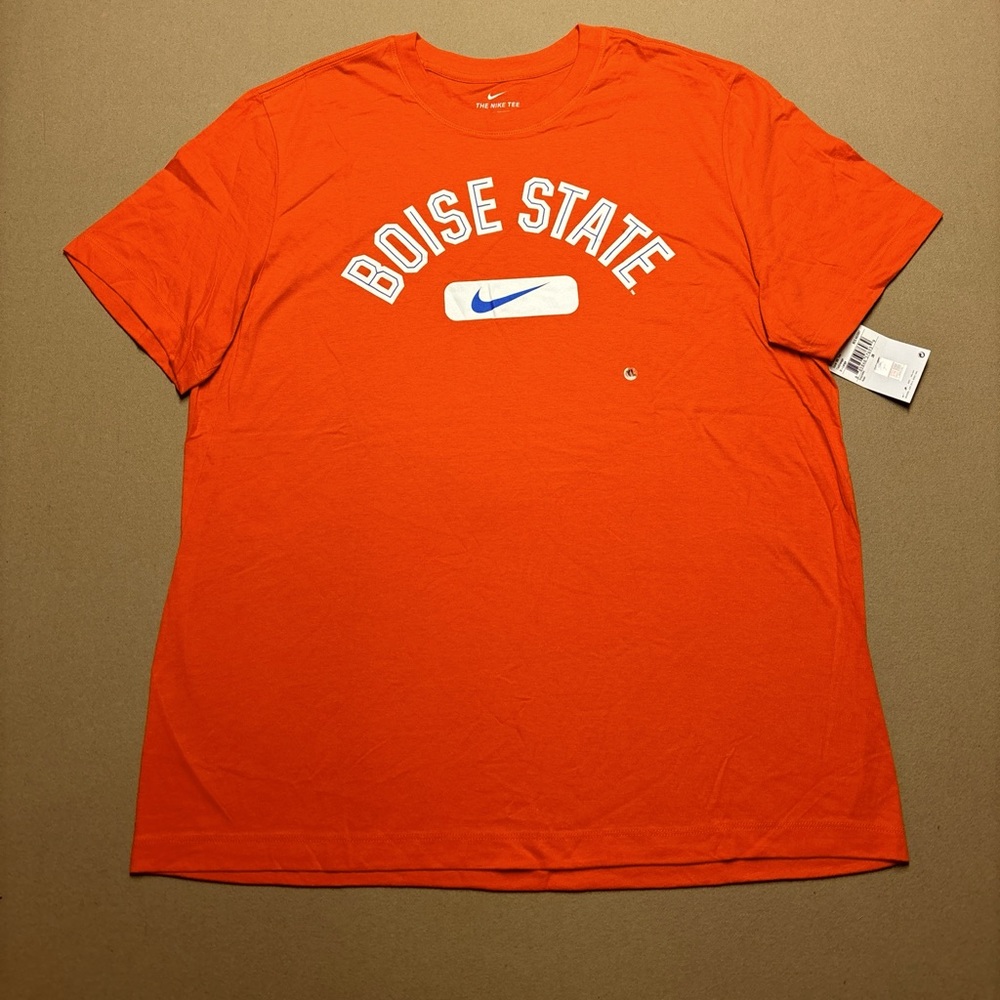 NEW X-Large Nike Boise State Broncos Shirt T-shirt Orange Mens Size XL Tee NWT